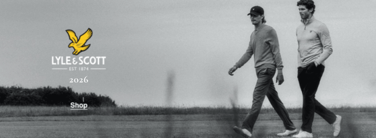 Lyle & Scott Golfing Brand Banner Model Shot