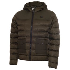 Calvin Klein Mens 2024 Padded Pocket Hooded Insulated Jacket