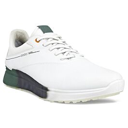 Ecco Mens M S-Three Leather Waterproof Spikeless Golf Shoes