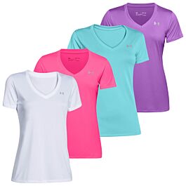 Under Armour Womens UA Tech Solid V Neck T Shirt