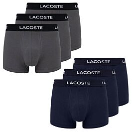 Lacoste Mens Underwear Trunk Stretch Cotton 3 Pack Boxer Briefs