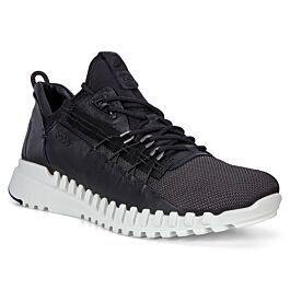 Ecco Mens Zipflex Shock Thru Neoprene Sock Leather Trainers