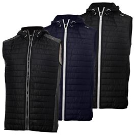 Calvin Klein Mens 2024 Redwood Hooded Hybrid Lightweight Gilet