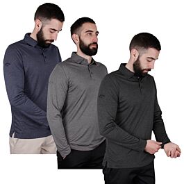Callaway Golf Mens Long Sleeve ATY Swing Tech Golf Polo Shirt