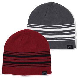 Callaway Golf Mens Tour Authentic Reversible Striped Beanie Hat