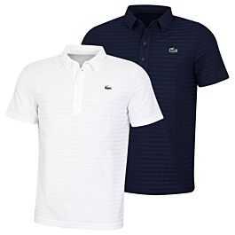 Lacoste Mens Ribbed Collar Technical Jacquard Polo Shirt