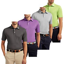 Footjoy Mens 2024 ProDry Pique Athletic Light Golf Polo Shirt