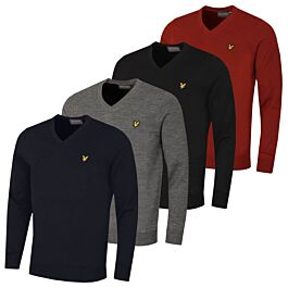 Lyle and scott black v neck jumper discount