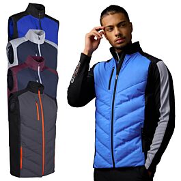 Sunderland Hommes Anton Full Zip Golf Gilet - Bleu/Noir/Blanc - S