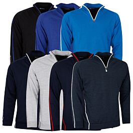Sunderland Mens Hamsin Lined Windproof Merino Golf Sweater