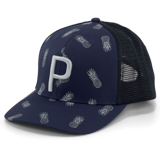 Puma Golf Mens Pineapple Trucker P Snapback Closure One Size Cap