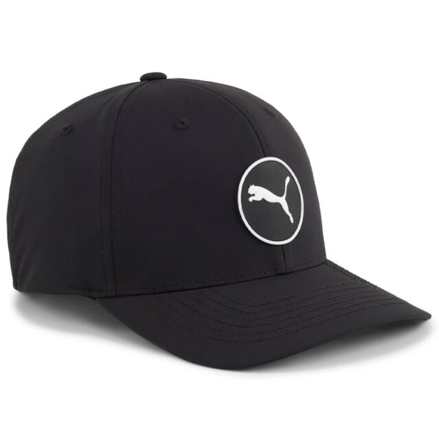 Puma Golf Mens 2025 Circle Cat Tech Moisture Wicking Lightweight Snapback Cap