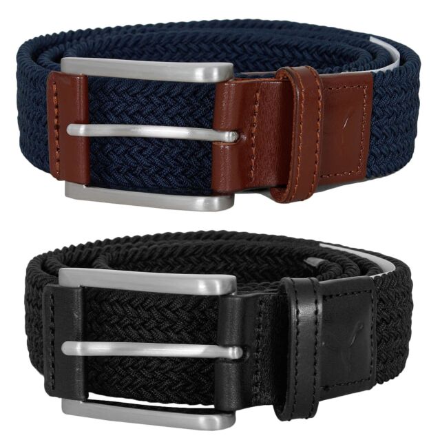 Puma Golf 2025 Jackpot Braided Stretch Fabric Debossed Cat Logo Belt