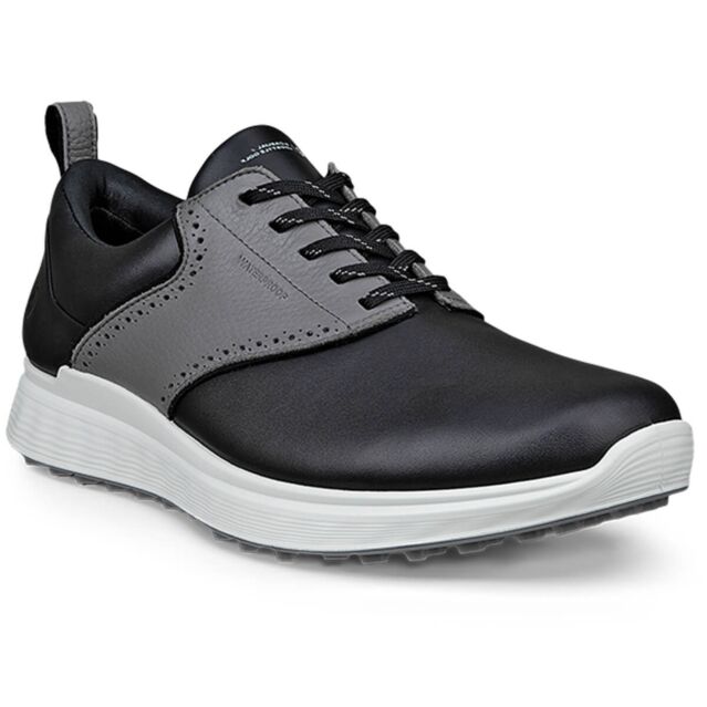 Ecco Mens 2025 Golf S-Casual Hybrid Leather Waterproof Spikeless Golf Shoes