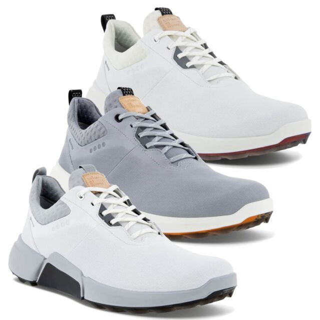 Ecco Mens Golf Biom H4 Leather Waterproof Spikeless Golf Shoes
