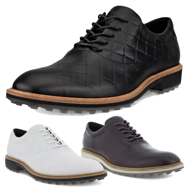 Ecco Mens 2024 M Classic Hybrid Leather Water Resistant Spikeless Golf Shoes