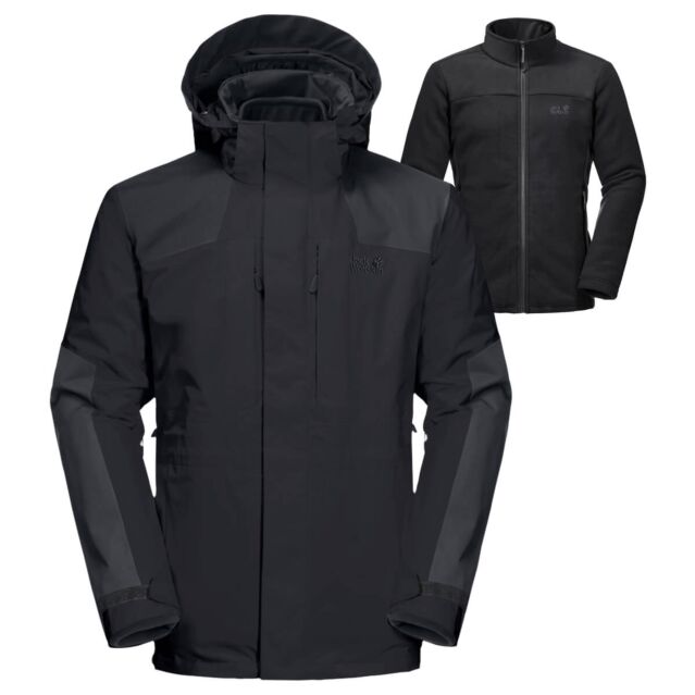 Jack Wolfskin Mens Thorvald Fleece Waterproof Windproof Jacket
