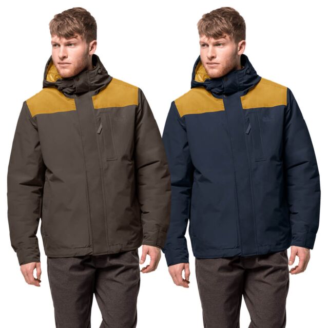 Jack Wolfskin Men Oakwood Texapore Waterproof Wool Blend Jacket