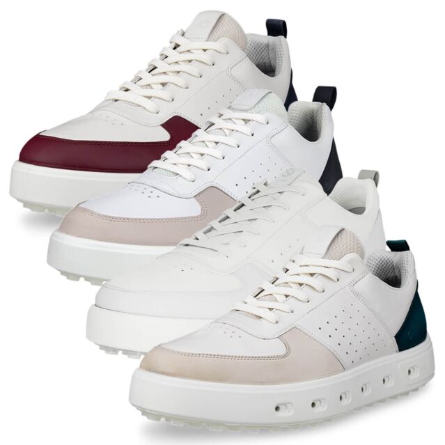 Ecco Mens 2026 Street 720 Leather Waterproof Hybrid Spikeless Golf Shoes
