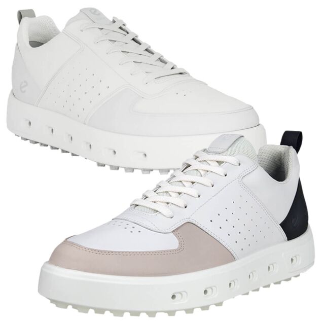 Ecco Mens Street 720 Leather Waterproof Hybrid Spikeless Golf Shoes