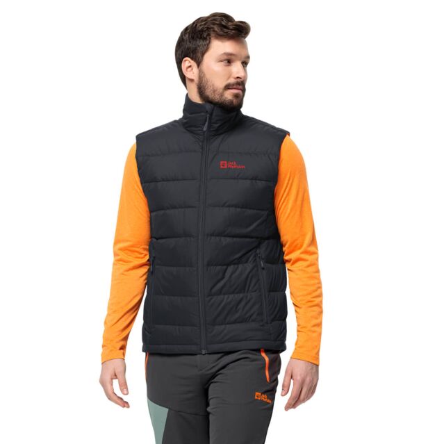 Jack Wolfskin Mens Ather Down Insulated Lightweight Classic Vest Gilet