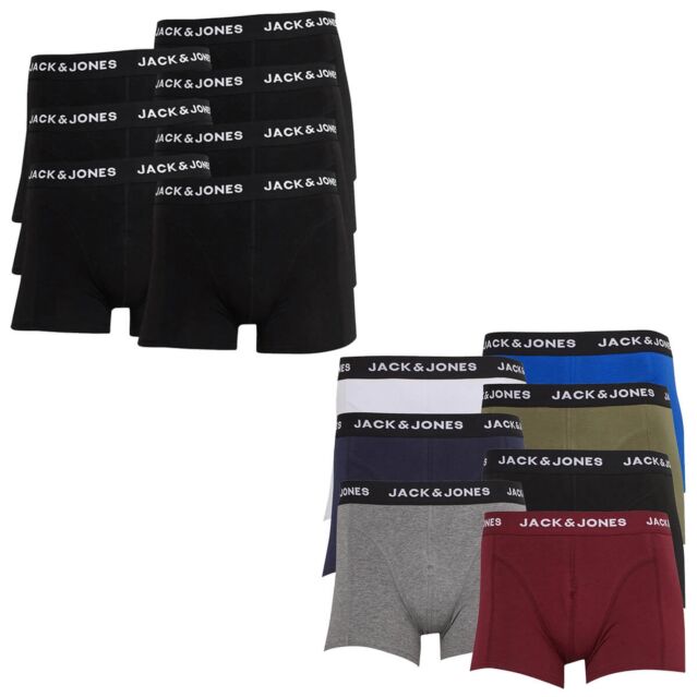 Jack & Jones Mens Hugh Stretch Waistband Regular Fit 7 Pack Boxer Briefs