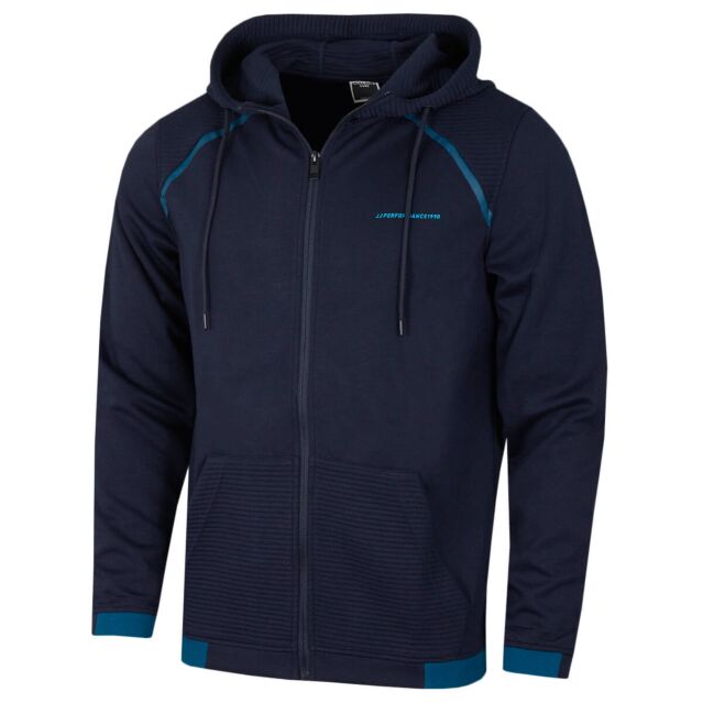 Jack & Jones Mens Full Zip Sweat Drawcord Adjustable Hoodie Hoody