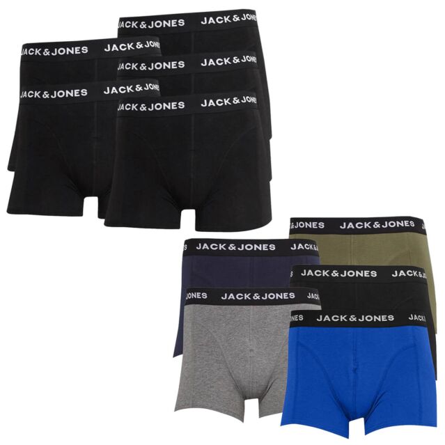 Jack & Jones Mens Hugh Stretch Waistband Regular Fit 5 Pack Boxer Briefs