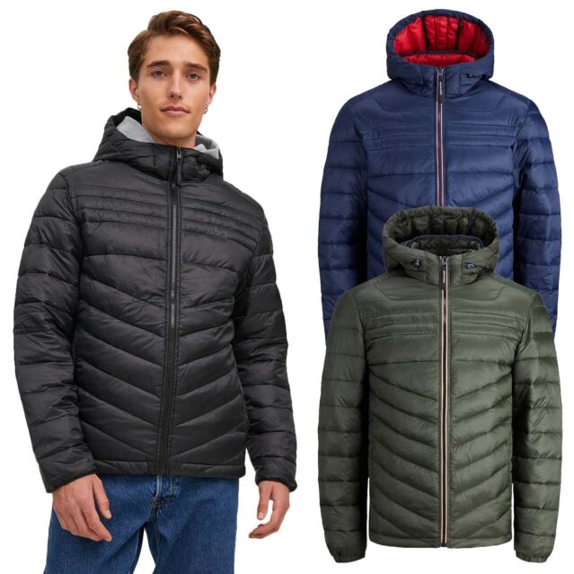 Jack Jones Mens JJE Hero Minimalist Puffer Hood Jacket