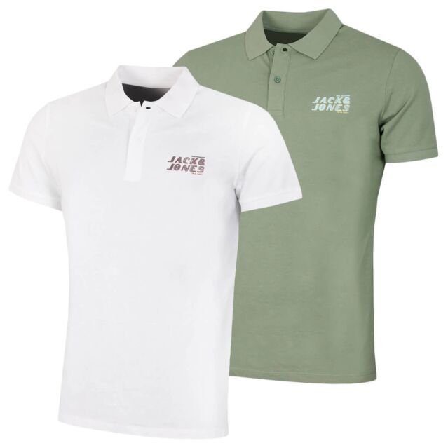 Jack & Jones Mens JCoPhil Cotton Short Sleeve Regular Fit Polo Shirt
