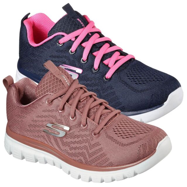 Skechers Womens Graceful-Get Connected Sport Mesh Trainers