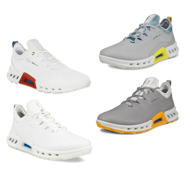 Ecco Mens 2025 Biom C4 Waterproof Breathable Leather Spikeless Golf Shoes