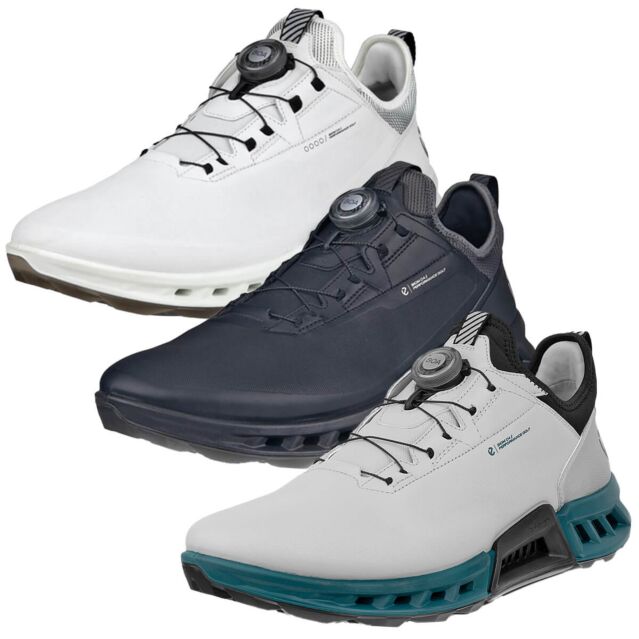 Ecco Mens 2025 M Biom C4 Boa Fastening Waterproof Leather Spikeless Golf Shoes