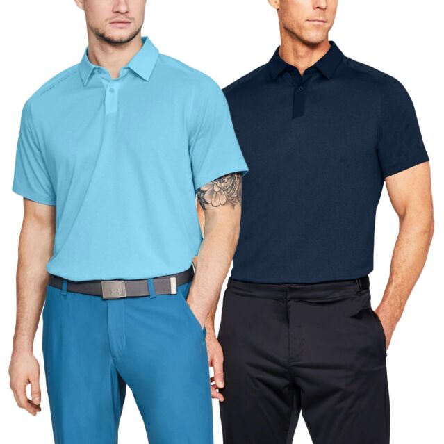 Under Armour Mens Threadborne Tour Short Sleeve Golf Polo Shirt