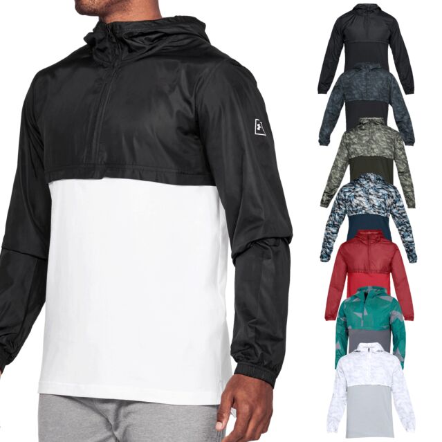 Under Armour Mens Wind Anorak Style Pullover Windproof 1/4 Zip Coat Jacket