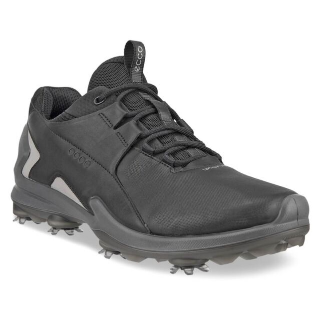 Ecco Mens 2025 BIOM Tour Fluidform Waterproof Spiked Leather Golf Shoes