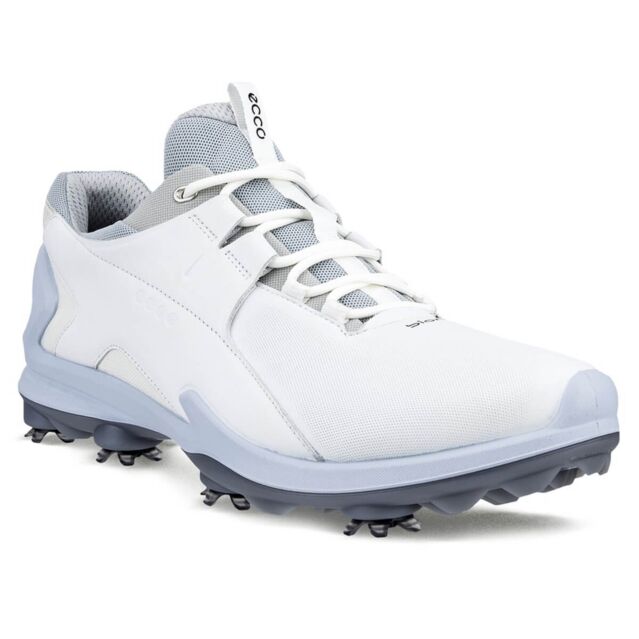 Ecco Mens 2024 BIOM Tour Fluidform Waterproof Spiked Leather Golf Shoes