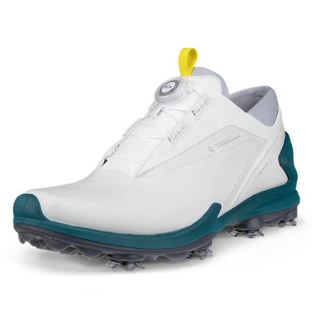 Ecco Mens BIOM Tour Boa Phorene Waterproof Leather Spiked Golf Shoes