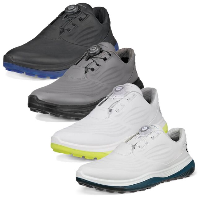 Ecco Mens 2025 LT1 M Boa Waterproof Leather Cushioned Spikeless Golf Shoes
