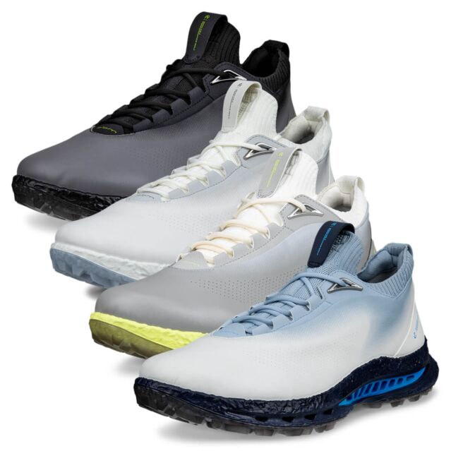 Ecco Mens Biom C5 Lace Up GTX Spikeless Leather Waterproof Golf Shoes