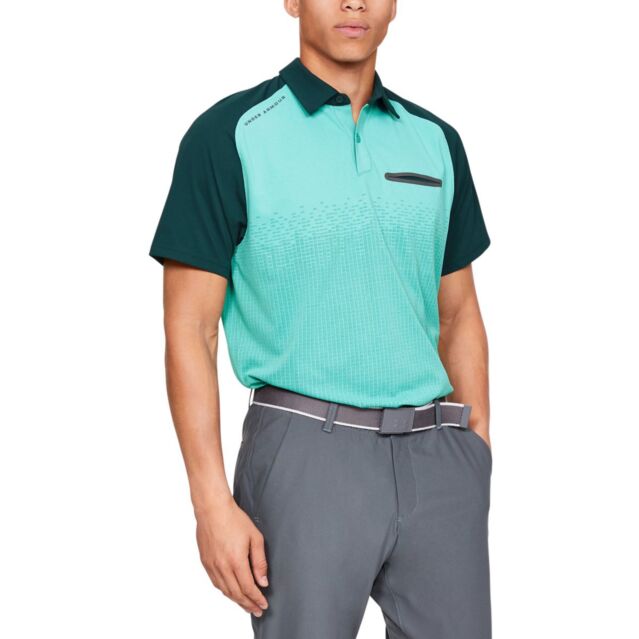 Under Armour Mens Tour Tips Rise Golf Fast Drying 4-Way Stretch Polo Shirt