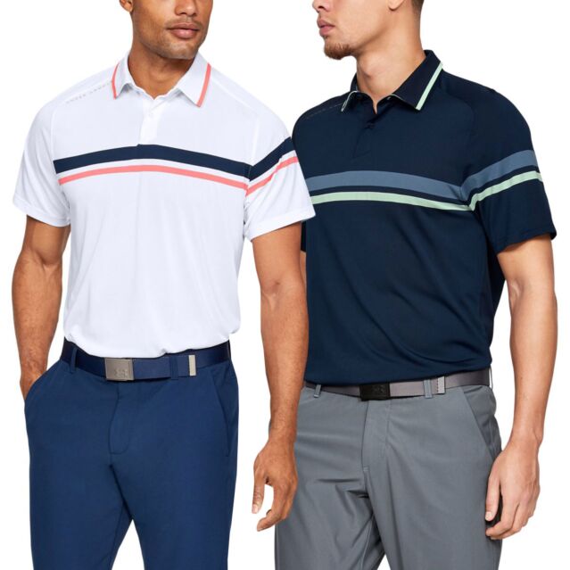 Under Armour Mens Tour Tips Drive Golf Stretch Fast Drying Polo Shirt