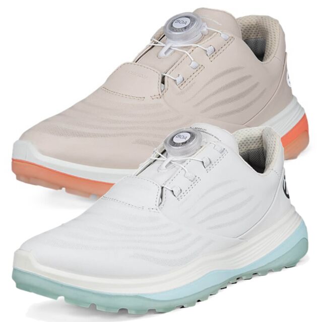 Ecco Womens 2024 LT1 W Boa Fastening Waterproof Leather Spikeless Golf Shoes