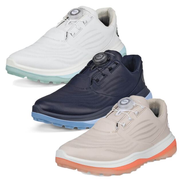 Ecco Womens 2025 LT1 W Boa Fastening Waterproof Leather Spikeless Golf Shoes