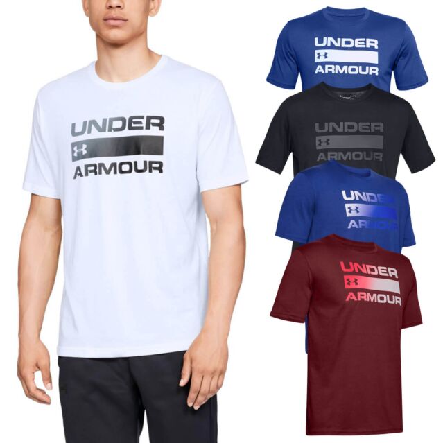 Under Armour Mens 2024 Team Issue Wordmark SS Printed Crew T-Shirt
