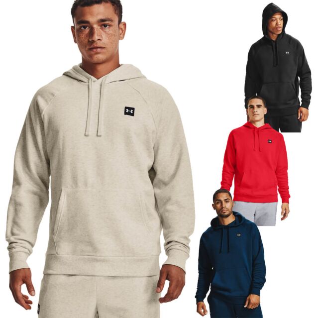 Under Armour Mens Rival Cotton Blend Raglan Lightweight Fleece Hoody