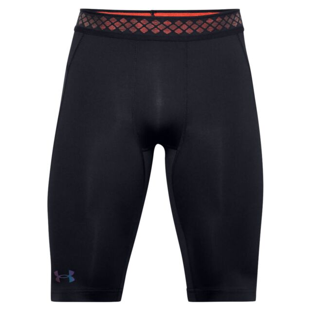 Under Armour Mens HeatGear Rush 2.0 Mesh Panels Long Training Shorts