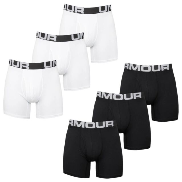 Under Armour Mens Charged Cotton Wicking 6in (3 Pack) Boxers