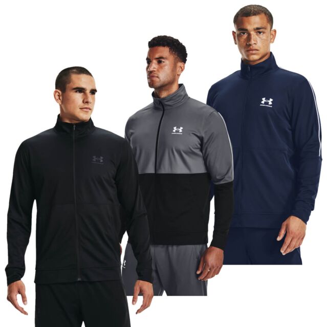 Under Armour Mens Pique Moisture Wicking Quick Drying Track Jacket