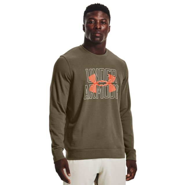Under Armour Mens Rival Terry Logo Moisture Wicking Quick Dry Crew Sweater